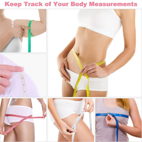 6 Packs Soft Body Tape Measure Measuring Tape for Body Double Scale Small Fabric Sewing Tailor Cloth Waist Pink Measuring Tape Measure for Body Me...