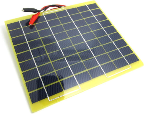 Portable 5W 12V Solar Panel Module Battery Charger with Battery Clips Diode Over Charge Protection Easy Carry for Camping Hiking Fishing Hunting.....