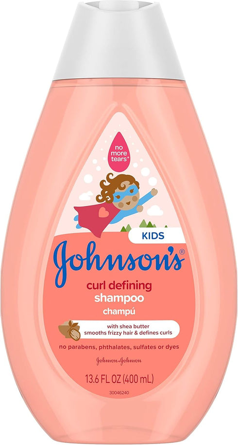 Johnson's Baby Curl-Defining, Frizz Control, Tear-Free Kids' Shampoo with Shea Butter, Paraben-, Sulfate- & Dye-Free Formula, Hypoallergenic & Gen...