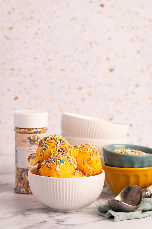 Pastel Rainbow Sprinkles – Dye-Free, Allergen-Free, Plant-Based Colors, 6 oz Jar – India Tree Nature’s Colors...