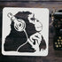 FINGERINSPIRE Banksy Thinking Monkey with Headphones Stencil 11.8x11.8inch Reusable Banksy Chimpanzees Stencil DIY Banksy Decoration Stencil for P...