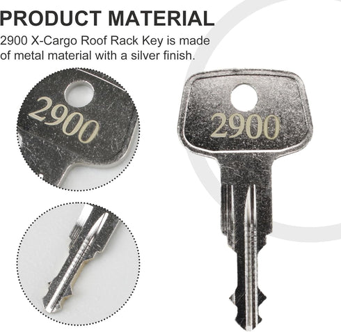 2900 X-Cargo Roof Rack Key,XCargo Luggage Roof Key Karrite Ski Bike xcargo Carrier Skyline Sportrack XL,Replacement Keys for Sears XCargo Karrite ...