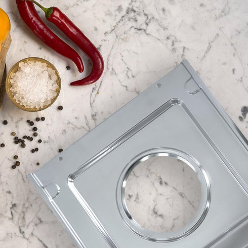 Range Kleen Style J Chrome-Plated Square Drip Pan, 9.125 x 9.3125 Inches