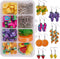 SUNNYCLUE 1 Box DIY 7 Pairs Thanksgiving Day Harvest Themed Earrings Polymer Clay Cluster Fruit Dangle Earring Making Kits Polymer Clay Fruit Bead...