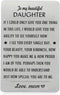 Gifts for Daughter from Mom, To My Daughter Engraved Wallet Card Inserts with Inspirational Quotes, Christmas, Birthday, Wedding, Graduation, Gift...