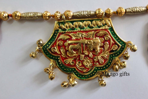 Ganpati Shubh Labh Bandanwar Handcrafted Multicolour Door Hanging Toran 33 Inches Approx...