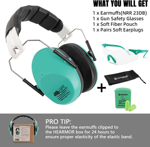 Shooting Ear Protection Earmuffs with Low Profile NRR 23 dB Noise Reduction Headphones for Gun Range and Hunting...