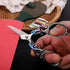 Crafting Scissors, 5.3in Sharp Multipurpose Fabric Scissors with Sheath, Arts Sewing Quilting Office Home School Paper Cutting Shears, Rainbow Lar...