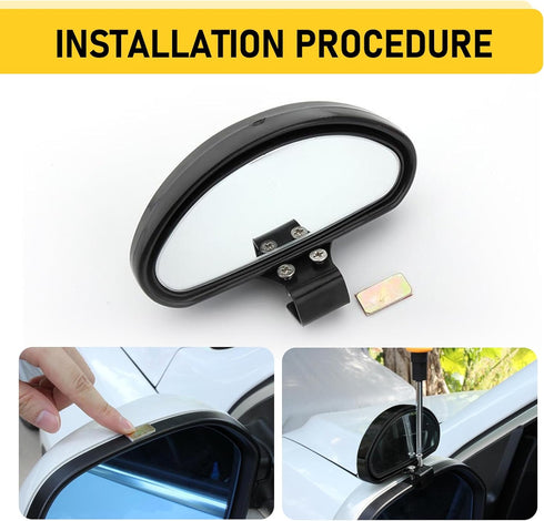 2 PCS Car Blind Spot Mirrors, Universal Wide Angle Mirror, Blindspot Convex Side Eye Mirrors, Car Auxiliary Mirrors, Automotive Body Parts Exterio...