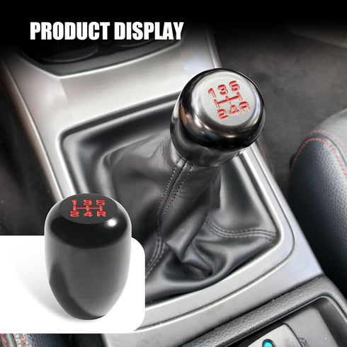 1 PC Car Shift Knob, Alloy Rounded Easy-Grip Shifter with 3 Adapters, with 5 Speed Shift Digital Identification Shift Knob Replacement, Universal ...