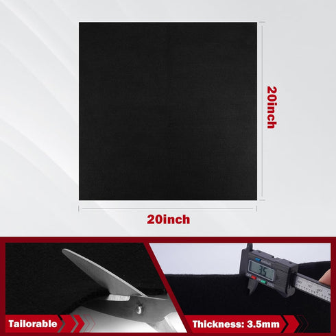 Carbon Felt Welding Blanket Fireproof - 20" X 20" Heat Resistant Fabric 1800°F High Temp Insulation Blanket, Heat Shield Mat for Grill Stove Pit, ...