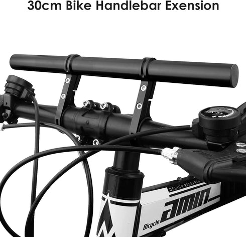 Bicycle handlebar, bicycle handlebar extender 11.8in, multifunctional aluminum alloy bracket extension, handlebar extension rack, used for compute...