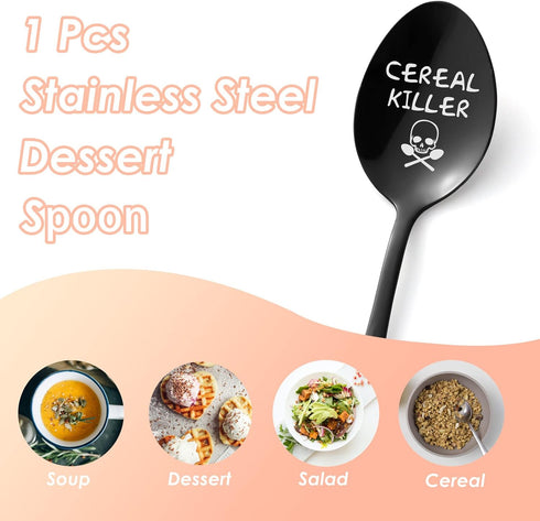 Mens Gifts Valentines Gifts for Him - Personalized Gifts Funny Gifts for Men Dad Grandpa, Cereal Killer Spoon...