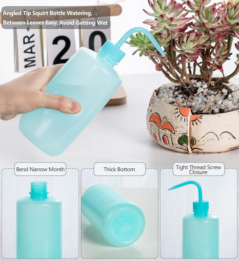 Tattoo Wash Bottle- Melphoe 2Pcs 500ml Water Squirt Bottle Succulent Watering, Safety Rinse Bottle Watering Tools, Tattoo Supplies, Irrigation Squ...