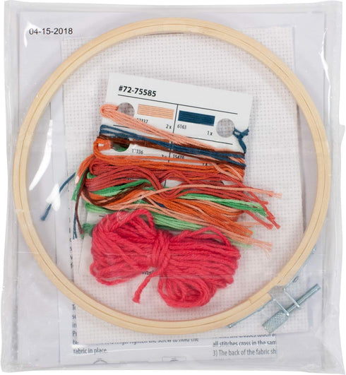 Dimensions Arts and Crafts Stuck on You Counted Cross Stitch Kit for Beginners, 6''D...