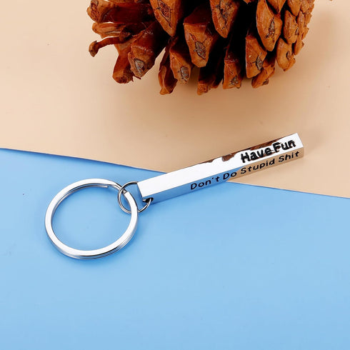 KINMES Back to School Gifts for Teen Boys Girls - Don't Do Stupid Sht Keychain from Mom Funny Gag Birthday Gifts Easter Basket Stuffers for Teens ...