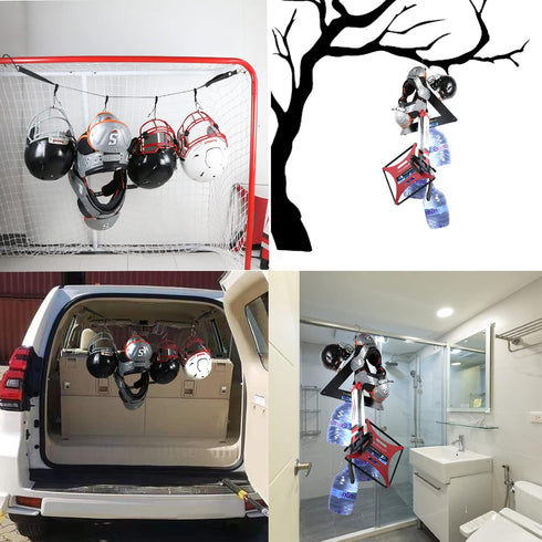 Hanging Multipurpose Portable Equipment Gear Portable Hockey Gear Hanger ice Hockey Gear Hanger Organizer with Adjustable Hooks for Home Travel Ou...