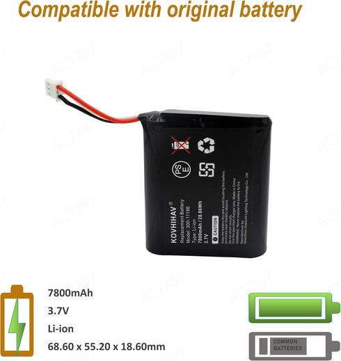 Replacement Battery for Honeywell Home Pro A7 Pro A7 Plus Pro A7 Plus C Resideo PROA7C 300-11186 7800mAh Li-ion...
