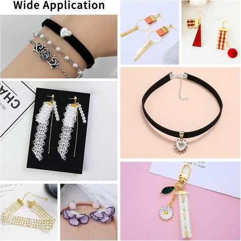 200pcs Ribbon Crimp Ends Pinch Crimp Cord Ends Clasp Leather Crimp Ends Ribbon Bracelet Kit Bookmark Pinch Crimp Ends Ribbon Clamp Ends for Jewelr...
