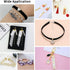 200pcs Ribbon Crimp Ends Pinch Crimp Cord Ends Clasp Leather Crimp Ends Ribbon Bracelet Kit Bookmark Pinch Crimp Ends Ribbon Clamp Ends for Jewelr...