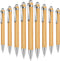 Bamboo Wooden Retractable Ballpoint Pen Black Ink 1 mm Pens Engraved Journaling Pen Refills Products Set Pens for Gifts Writing Office School Supp...