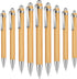 Bamboo Wooden Retractable Ballpoint Pen Black Ink 1 mm Pens Engraved Journaling Pen Refills Products Set Pens for Gifts Writing Office School Supp...