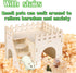 Tiny Hamster Wood House, Fun Playpen Sleeping House with Steps - Wooden Hamster House, Mouse Mice Cages' Habitat Decor for Dwarf Gerbil Mouse Mice...