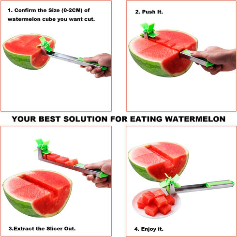 Watermelon Slicer Cutter - Stainless Steel Knife Corer Fruit Vegetable Tools Kitchen Gadgets with Melon Baller Scoop Extra...