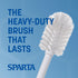 SPARTA 367600TC02 Plastic Household Dish Brush, Dish Brush, Dish Scrub Brush With Lightweight Or Break Resistant? For Cleaning, 11 Inches, White...