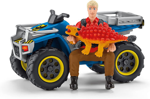 Schleich Dinosaurs, Dinosaur Toy Set for Boys and Girls, Quad Escape from Velociraptor Set with ATV Truck, Ages 4+...