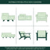 CHUN YI 2PC Stretch Couch Cushion Covers, Sofa Seat Slipcovers Suitable for Armchair Loveseat Sofa with Spandex Jacquard Fabric(2pc,Khaki)...