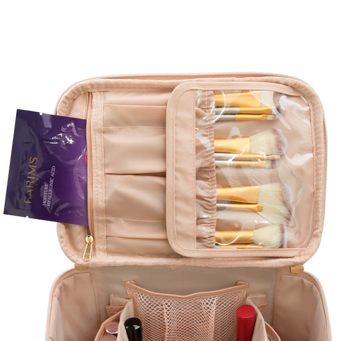 OCHEAL Makeup Bag, Large Travel Makeup Bag Cosmetic Bags for Women Traveling Washable Make Up Bag Organizer Case -Large Rose Gold...