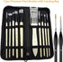 12pcs Artist Paint Brush Set with Carrying Case Premium Nylon Hair Brushes for Watercolor, Acrylic, Oil and Gouache Painting...