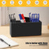 Cerpourt Black Makeup Brush Organizer,Acrylic Cosmetic Brushes Storage Holder with 3 Slots,Pencil Pen Holder for Desk,Desk Organizer and Accessori...