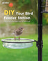 iBorn Bird Feeders Station Water Tray and Ring for 1” Pole Stand Station Outdoor Accessory for Humming Bird Feeders for Outside,5SECOND to Install...
