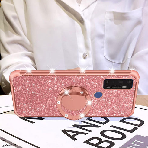 nancheng for Cricket Dream 5G Phone Case, Case for AT&T Radiant Max 5G 6.8"/Cricket Innovate 5G/AT&T Fusion 5G Women Glitter Cute Soft TPU Cover w...