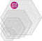 Hexagon Quilting Template Set - 4", 3", 2", 1" Sizes with 1/4" Seam Allowance - Durable Acrylic Templates for Quilting, Patchwork, Crafting, & Sew...