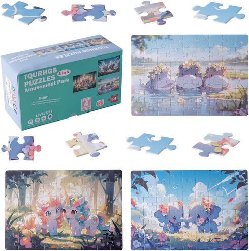 Puzzles for Kids,Animals Jigsaw Puzzles,54 Piece Puzzle for Toddler Ages 4-6 Years,Birthday Gift, for 3-8 Years Old,Children Preschool Educational...
