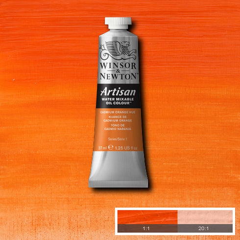Winsor & Newton Artisan Water Mixable Oil Colour, 1.25-oz (37ml), Cadmium Orange Hue...