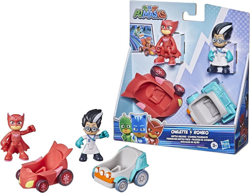 PJ Masks Owlette vs Romeo Battle Racers Preschool Toy, Vehicle and Action Figure Set for Kids Ages 3 and Up...