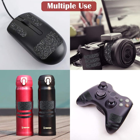 Zonon 4 Pieces Grip Phone Tape Sticker Anti Slip Rubber Textured Phone Tape Adhesive Traction Grip Decal Stickers for Phones Tablet Computer Gamin...