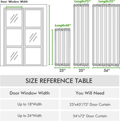 MIULEE Sidelight French Door Room Darkening Curtain Light Blocking Window Treatment Curtain for Narrow Glass Door Rod Pocket Blackout Drapes with ...
