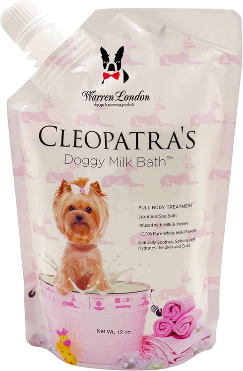 Warren London Cleopatra's Doggy Milk Bath | Luxurious Dog Shampoo and Conditioner w/Whole Milk Powder and Honey for Silky Smooth Coat | Use as a F...