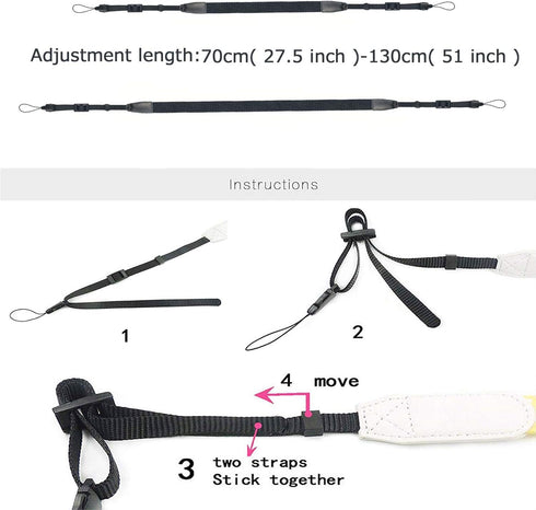 Camera Neck Strap/Thin Camera Strap or Binoculars Strap Black...