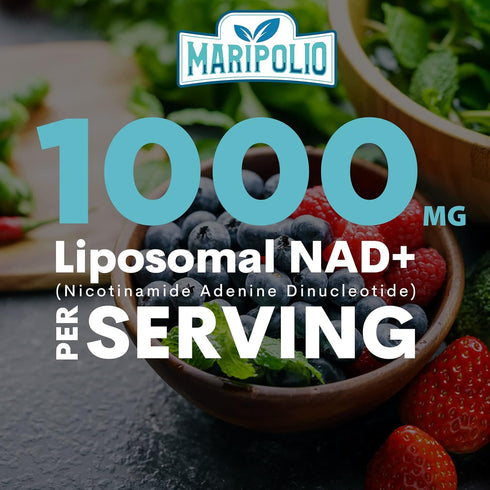 Liposomal NAD+ Supplement 1000 mg | Highest NAD Pontecy | Max Absorption | Pure NAD Supplement | Energy and DNA Repair, Aging Defense, Brain Funct...