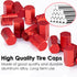 Red Auto Tire Valve Stem Caps: Tire Air Pressure Caps, Universal Schrader Valve Cap for Car Bike Truck Motorcycles...