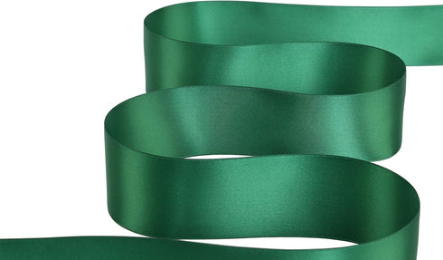 Ribbonitlux 2" Wide Double Face Satin Ribbon 25 Yards (587-Forest Green?, Set for Gift Wrapping, Party Decor, Sewing Applications, Wedding and Cra...
