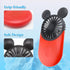 Cute Mouse Personal Mini Fan, Rechargeable Handheld USB Fan, 3 Adjustable Wind Speeds and Wearable Design, Portable Pocket Size for Indoor Or Outd...