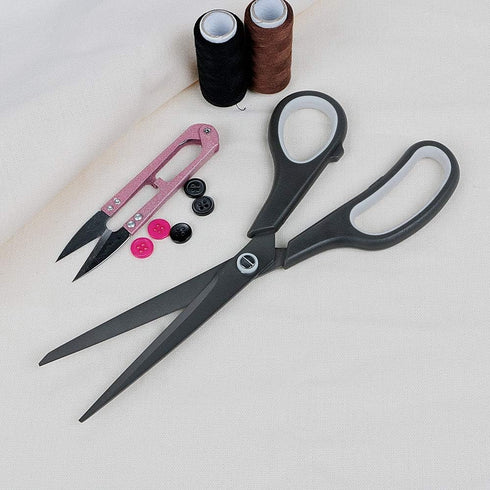 CCR Scissors 8 Inch Soft Comfort-Grip Handles Sharp Titanium Blades, 2-Pack...