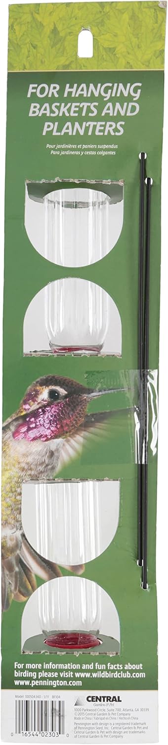 Pennington Planter Hummingbird Feeder 2 Pack 2.3 Ounce Capacity...